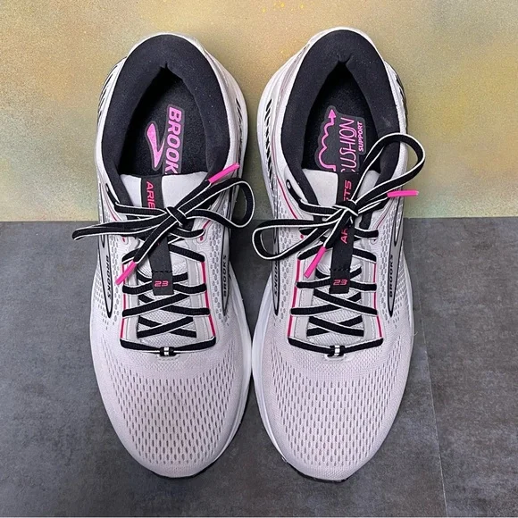 Brooks Ariel GTS 23 Women's Gray/Black/Pink Running Shoes Size 10B - Picture 9 of 16